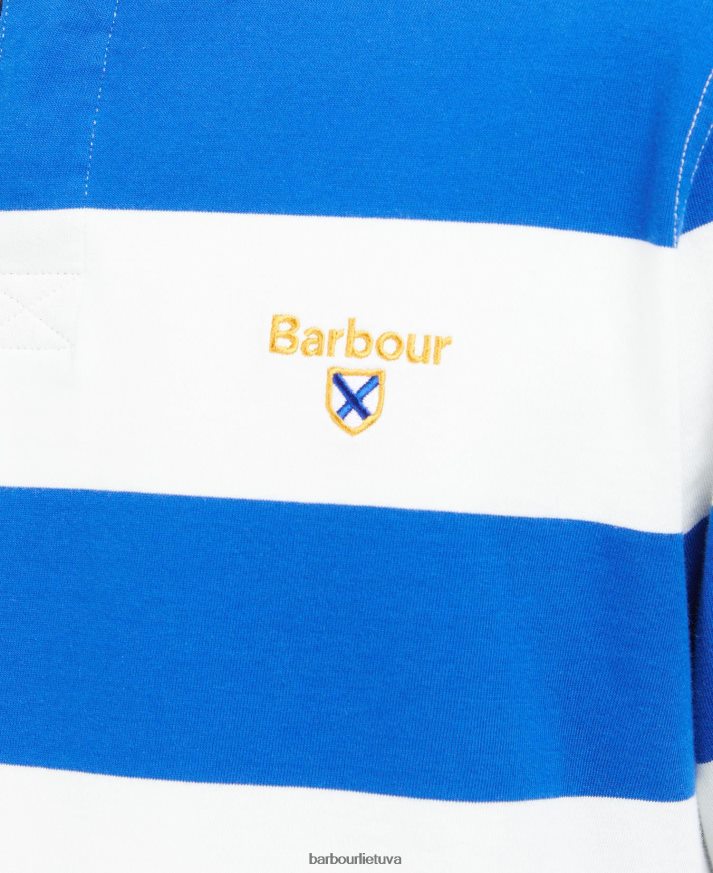apranga Barbour hollywell dryžuoti regbio marškinėliai šnabžda balta vyrų 6F6D80725