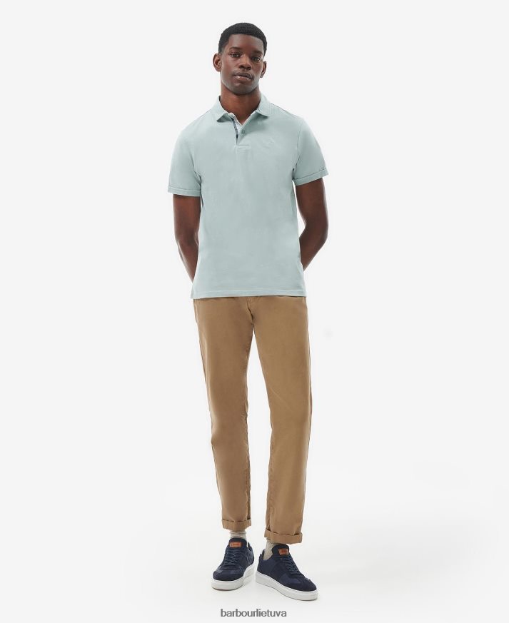apranga Barbour kirkhill polo marškinėliai mėlyna kreida vyrų 6F6D80620