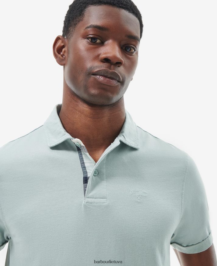 apranga Barbour kirkhill polo marškinėliai mėlyna kreida vyrų 6F6D80620