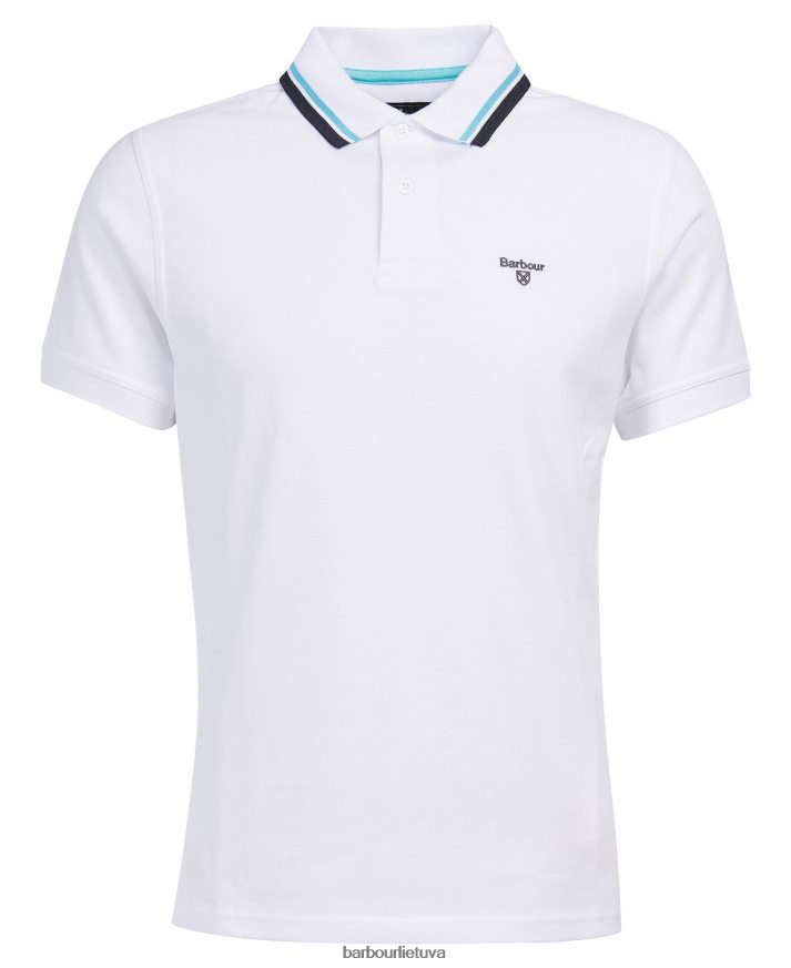 apranga Barbour otterburn polo marškinėliai baltas vyrų 6F6D80736