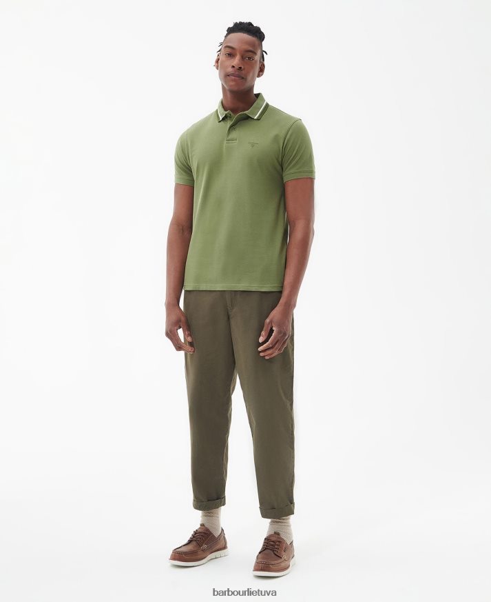 apranga Barbour otterburn polo marškinėliai degintos alyvuogės vyrų 6F6D80553