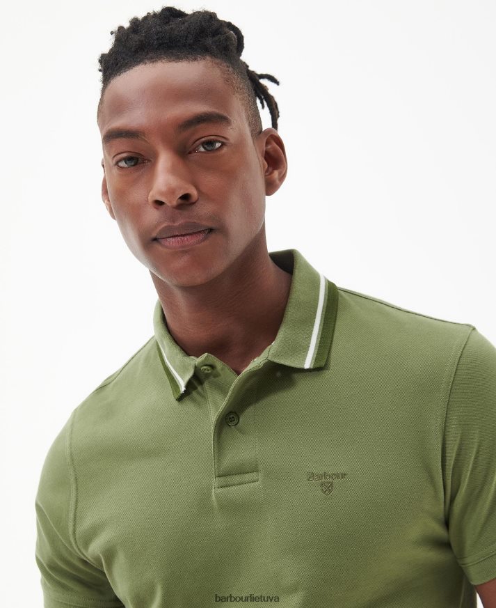 apranga Barbour otterburn polo marškinėliai degintos alyvuogės vyrų 6F6D80553