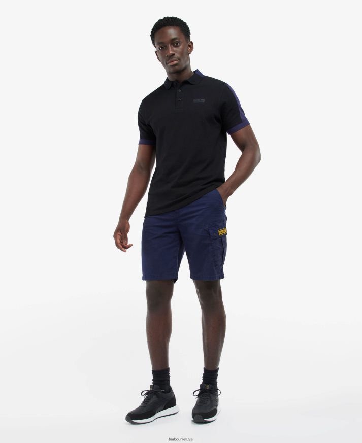 apranga Barbour philip polo marškinėliai juodas rašalas vyrų 6F6D80640