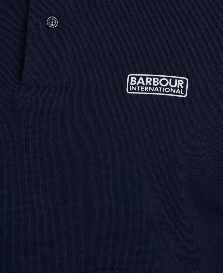 apranga Barbour polo marškinėliai ilgomis rankovėmis juodas vyrų 6F6D80663