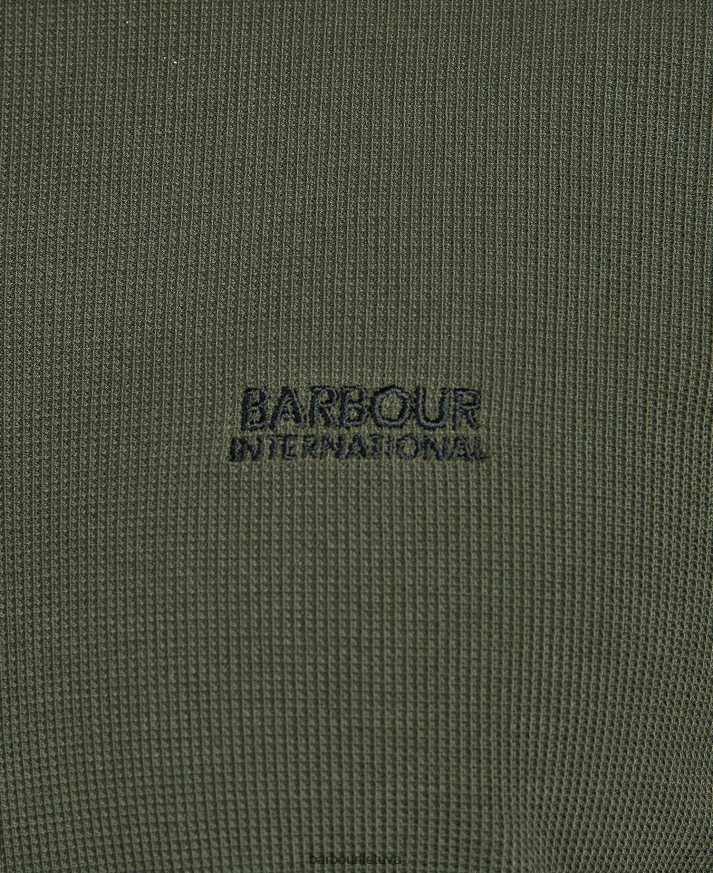 apranga Barbour polo marškinėliai su užtrauktuku miškas vyrų 6F6D80610