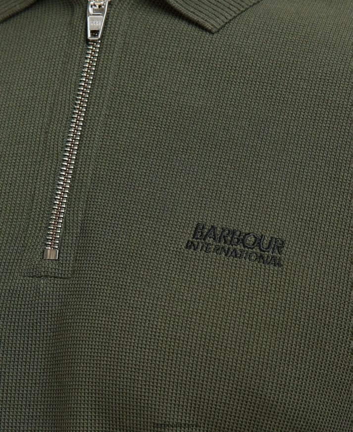 apranga Barbour polo marškinėliai su užtrauktuku miškas vyrų 6F6D80610