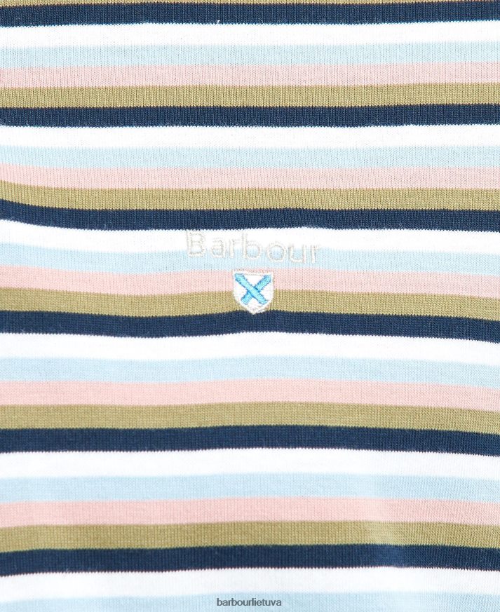 apranga Barbour sandown juostelės polo marškinėliai klasikinis baltas vyrų 6F6D80642