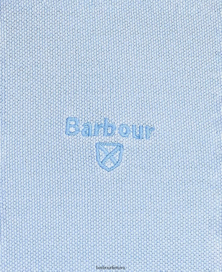 apranga Barbour skalbti sportiniai polo marškinėliai dangus vyrų 6F6D80595