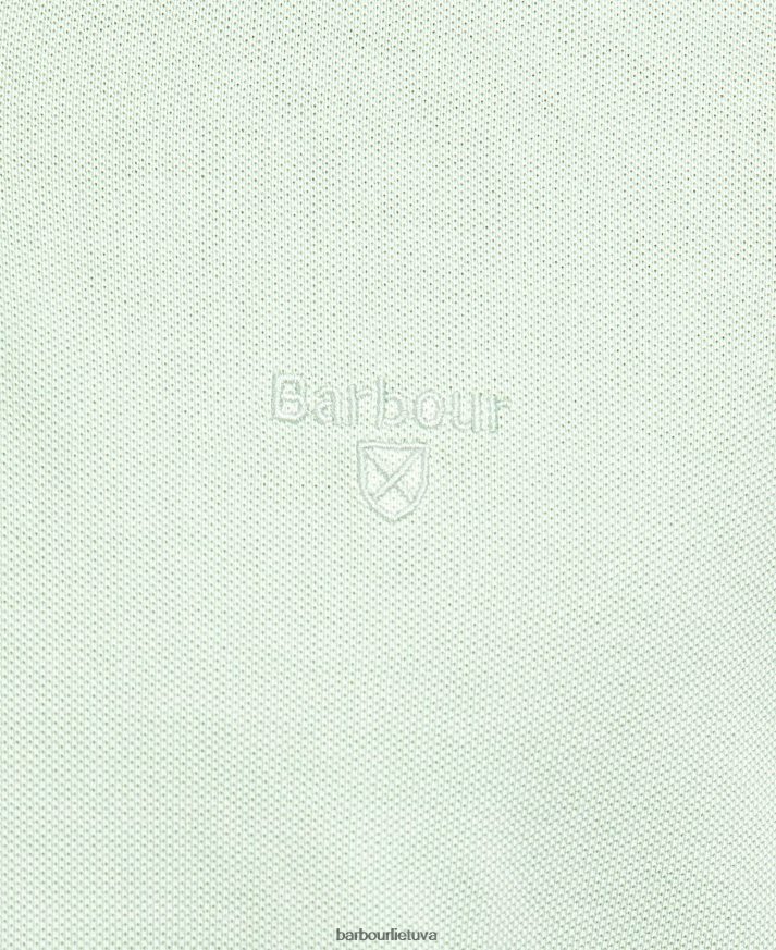 apranga Barbour skalbti sportiniai polo marškinėliai dulkėtos mėtos vyrų 6F6D80629