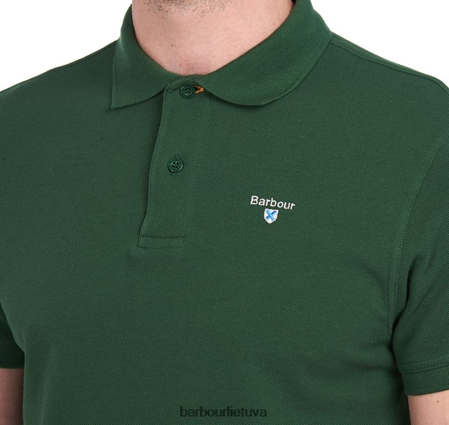 apranga Barbour sportiniai polo marškinėliai atlantinė mėlyna vyrų 6F6D80567