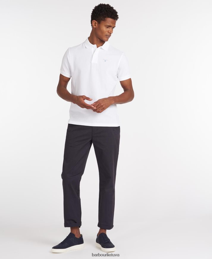 apranga Barbour sportiniai polo marškinėliai atlantinė mėlyna vyrų 6F6D80576