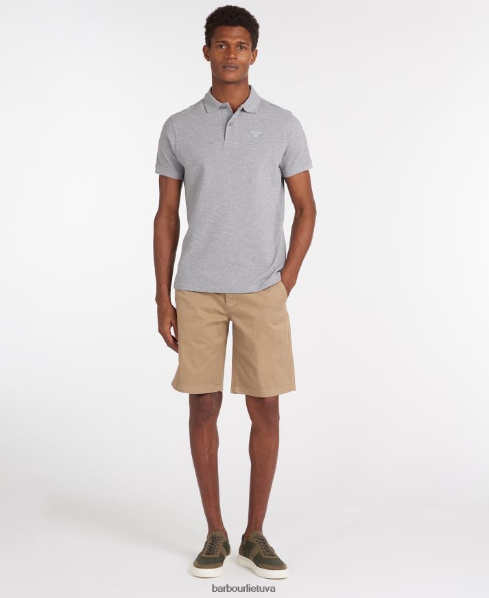 apranga Barbour sportiniai polo marškinėliai atlantinė mėlyna vyrų 6F6D80578