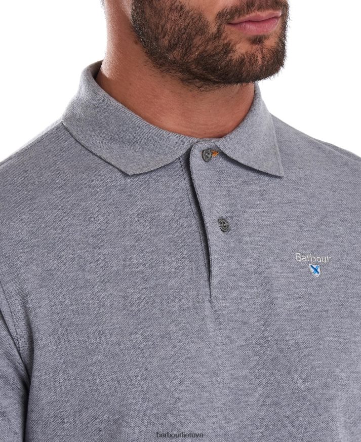 apranga Barbour sportiniai polo marškinėliai atlantinė mėlyna vyrų 6F6D80578