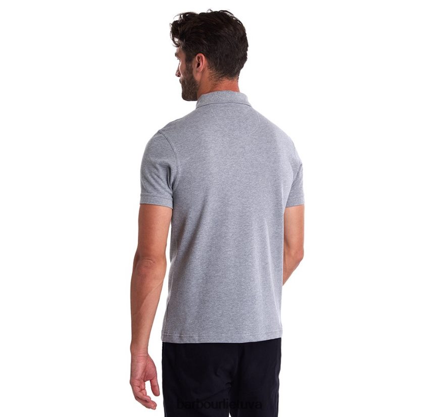 apranga Barbour sportiniai polo marškinėliai atlantinė mėlyna vyrų 6F6D80578