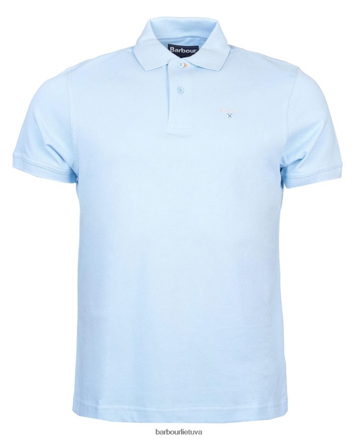 apranga Barbour sportiniai polo marškinėliai atlantinė mėlyna vyrų 6F6D80605