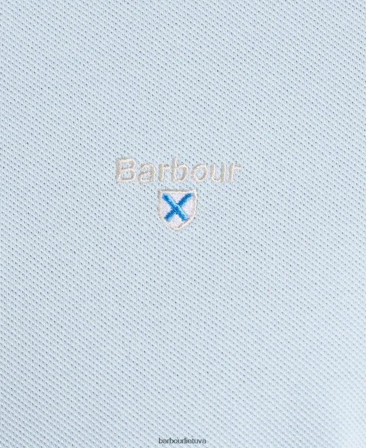 apranga Barbour sportiniai polo marškinėliai atlantinė mėlyna vyrų 6F6D80605