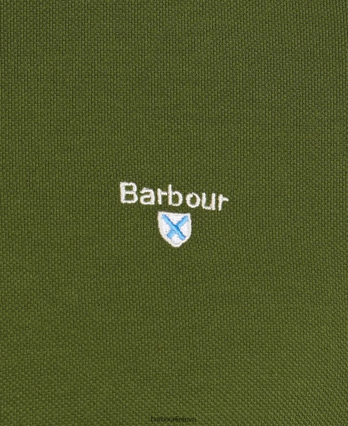 apranga Barbour sportiniai polo marškinėliai lenktyninis žalias vyrų 6F6D80618