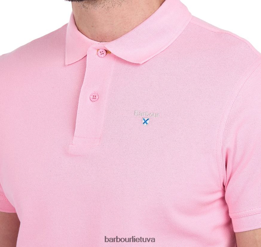 apranga Barbour sportiniai polo marškinėliai pilkas marlas vyrų 6F6D80546