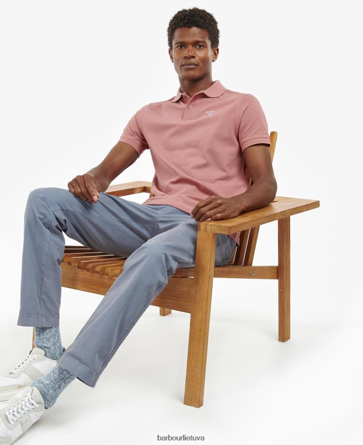 apranga Barbour sportiniai polo marškinėliai rūkas vyrų 6F6D80627