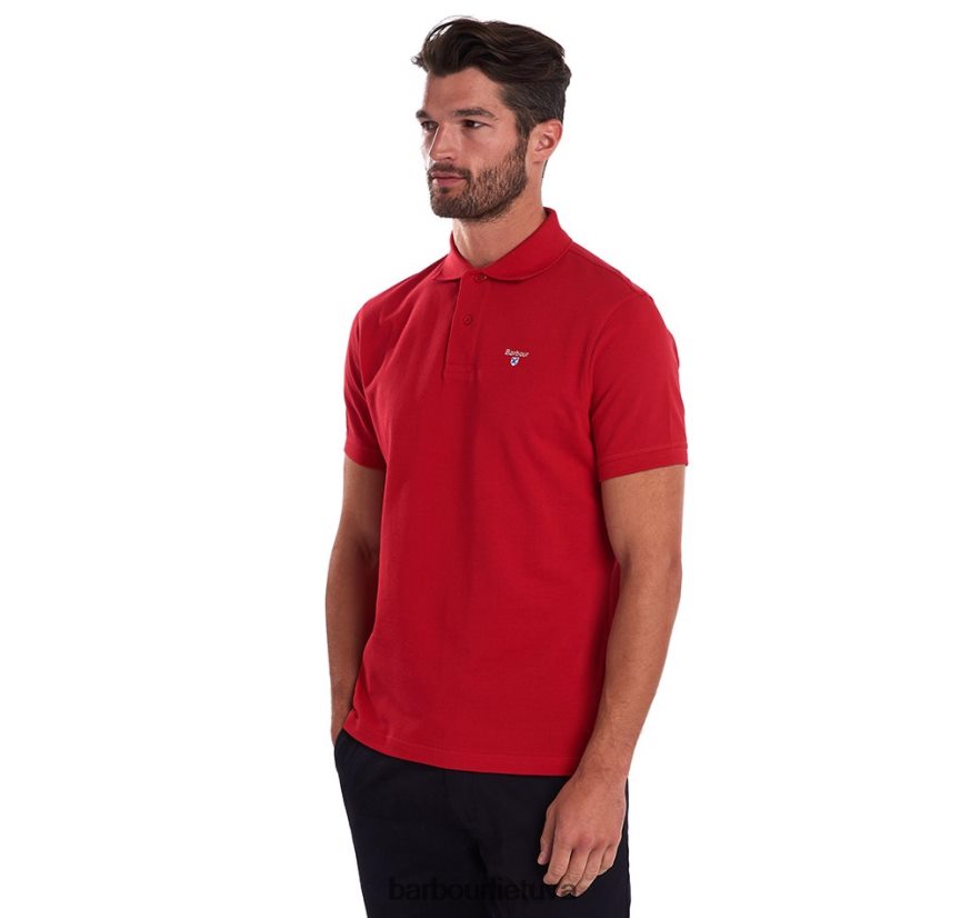 apranga Barbour tartan pique polo marškinėliai baltas/pilkas akmuo vyrų 6F6D80734