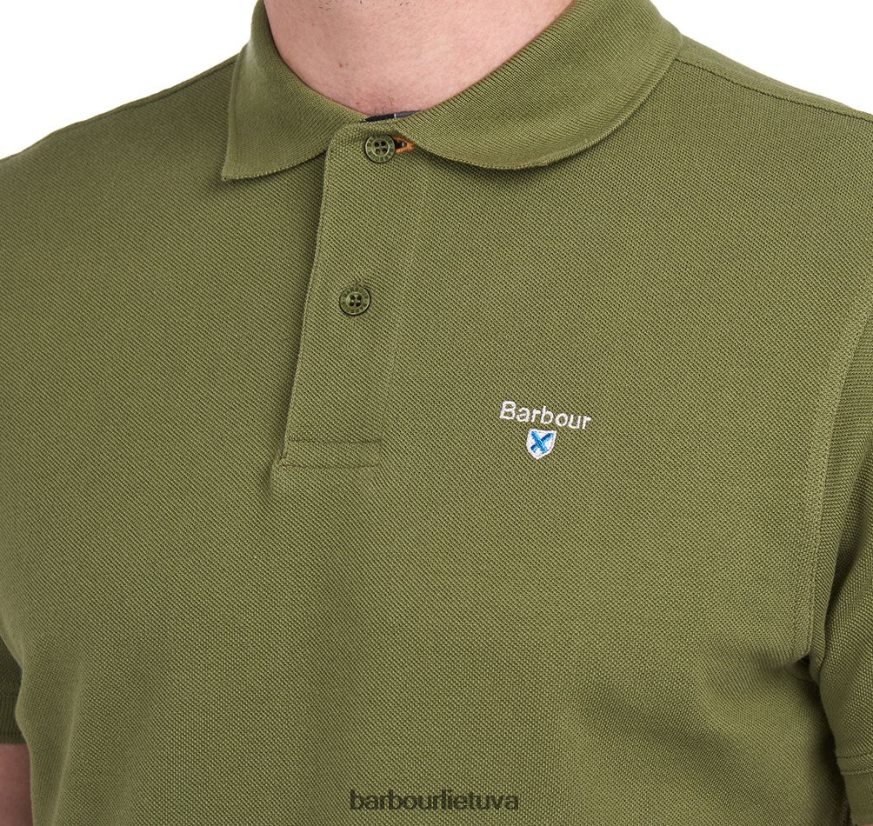 apranga Barbour tartan pique polo marškinėliai juodas akmuo vyrų 6F6D80577