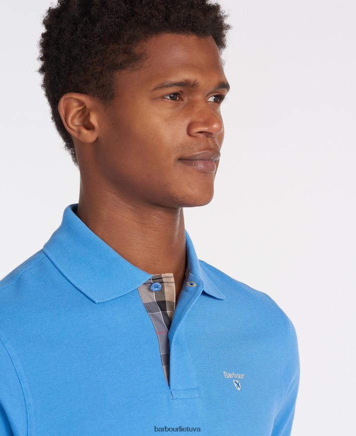 apranga Barbour tartan pique polo marškinėliai lenktyninis žalias vyrų 6F6D80598