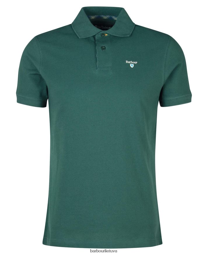 apranga Barbour tartan pique polo marškinėliai nuplautas akmuo vyrų 6F6D80613