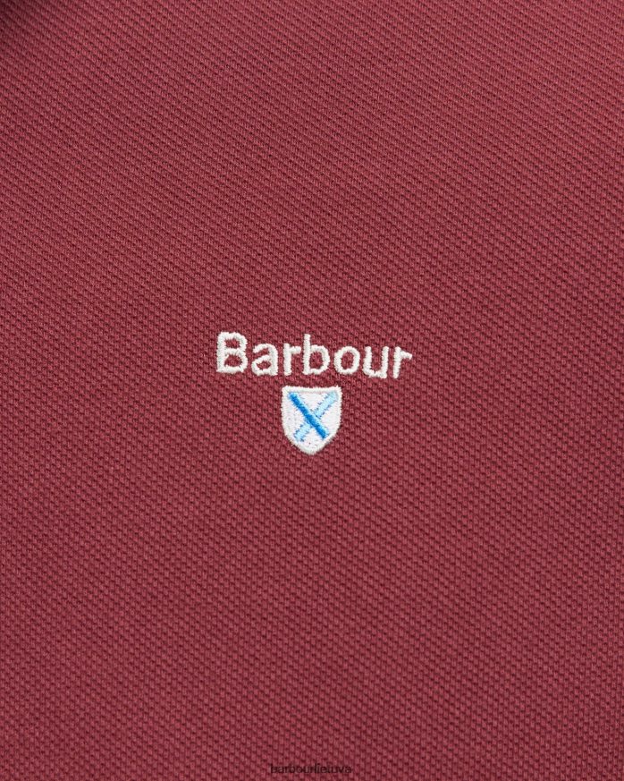 apranga Barbour tartan pique polo marškinėliai rubinas vyrų 6F6D80707