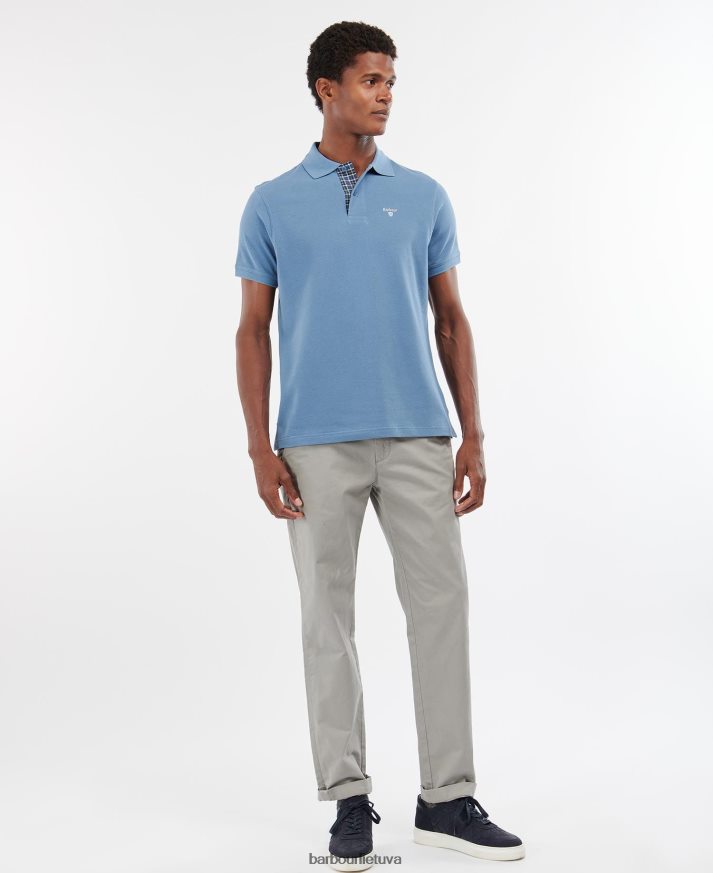 apranga Barbour tartan pique polo marškinėliai smiltainis vyrų 6F6D80583