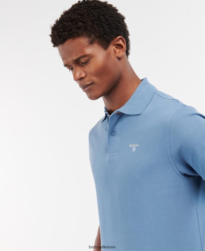 apranga Barbour tartan pique polo marškinėliai smiltainis vyrų 6F6D80583