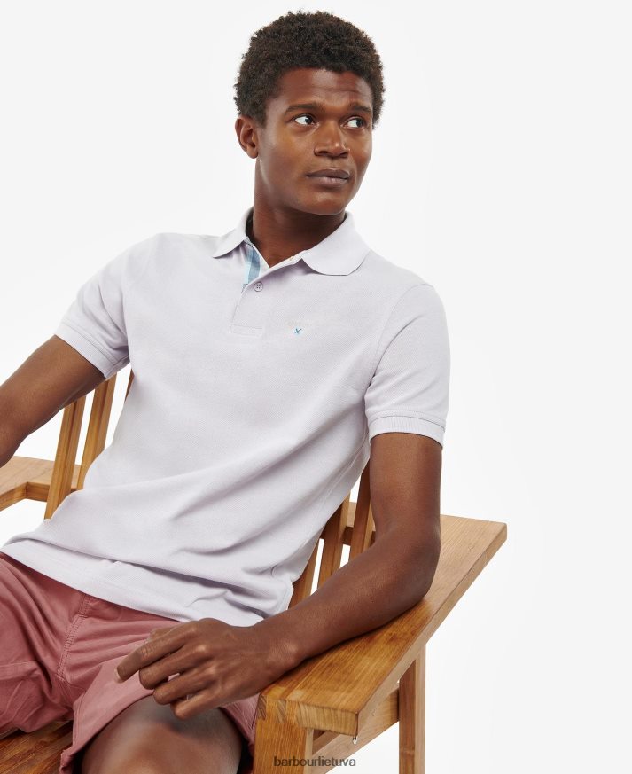 apranga Barbour tartan pique polo marškinėliai vynas vyrų 6F6D80632