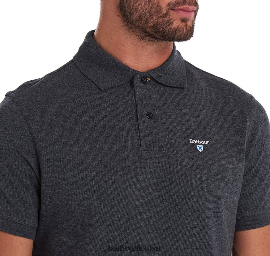 apranga Barbour tartano poloshirt pique naktinis dangus / alyvuogių naktis vyrų 6F6D80545