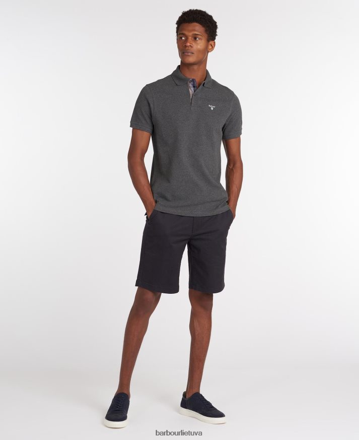 apranga Barbour tartano poloshirt pique naktinis dangus / alyvuogių naktis vyrų 6F6D80545