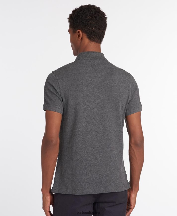 apranga Barbour tartano poloshirt pique naktinis dangus / alyvuogių naktis vyrų 6F6D80545