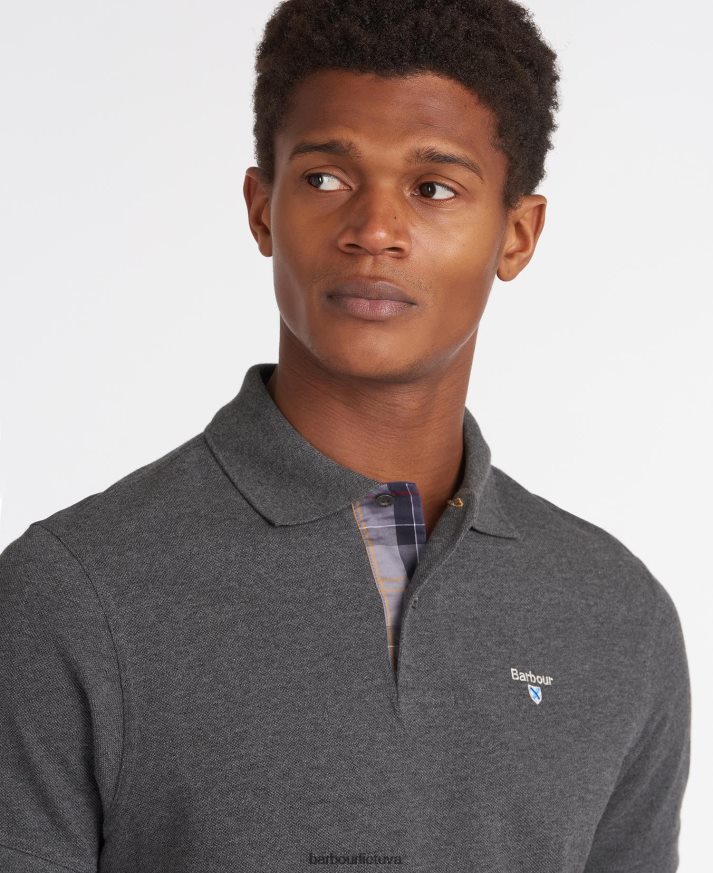 apranga Barbour tartano poloshirt pique naktinis dangus / alyvuogių naktis vyrų 6F6D80545