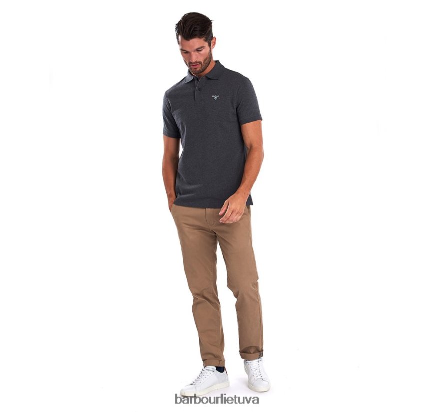 apranga Barbour tartano poloshirt pique naktinis dangus / alyvuogių naktis vyrų 6F6D80545