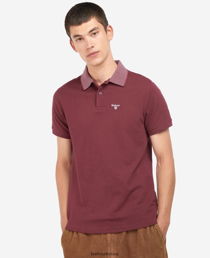 apranga Barbour tiek polo marškinėliai dk bordo vyrų 6F6D80708