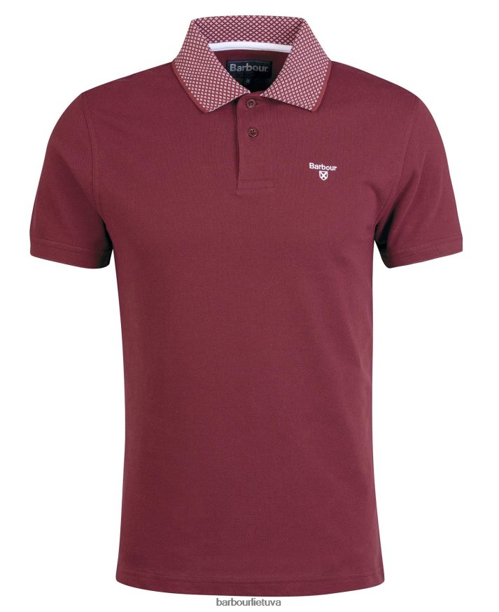 apranga Barbour tiek polo marškinėliai dk bordo vyrų 6F6D80708