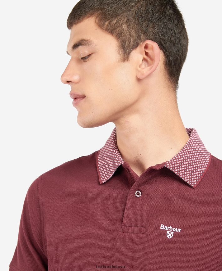 apranga Barbour tiek polo marškinėliai dk bordo vyrų 6F6D80708