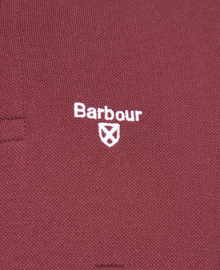 apranga Barbour tiek polo marškinėliai dk bordo vyrų 6F6D80708