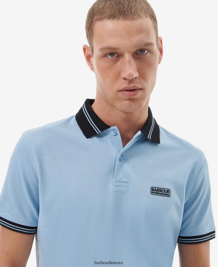 apranga Barbour tracker polo marškinėliai išblukęs mėlynas vyrų 6F6D80670