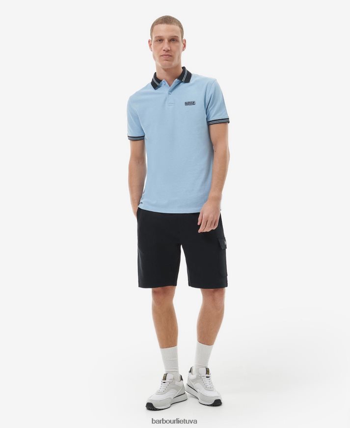 apranga Barbour tracker polo marškinėliai išblukęs mėlynas vyrų 6F6D80670