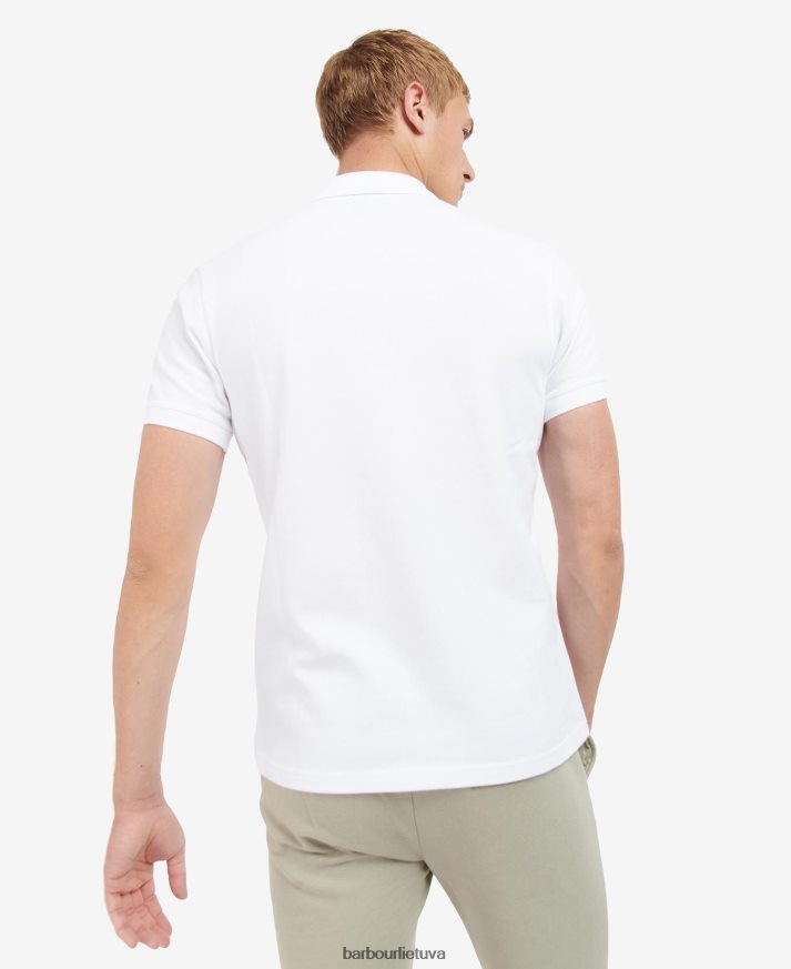 apranga Barbour turistų polo marškinėliai klasikinis baltas vyrų 6F6D80718