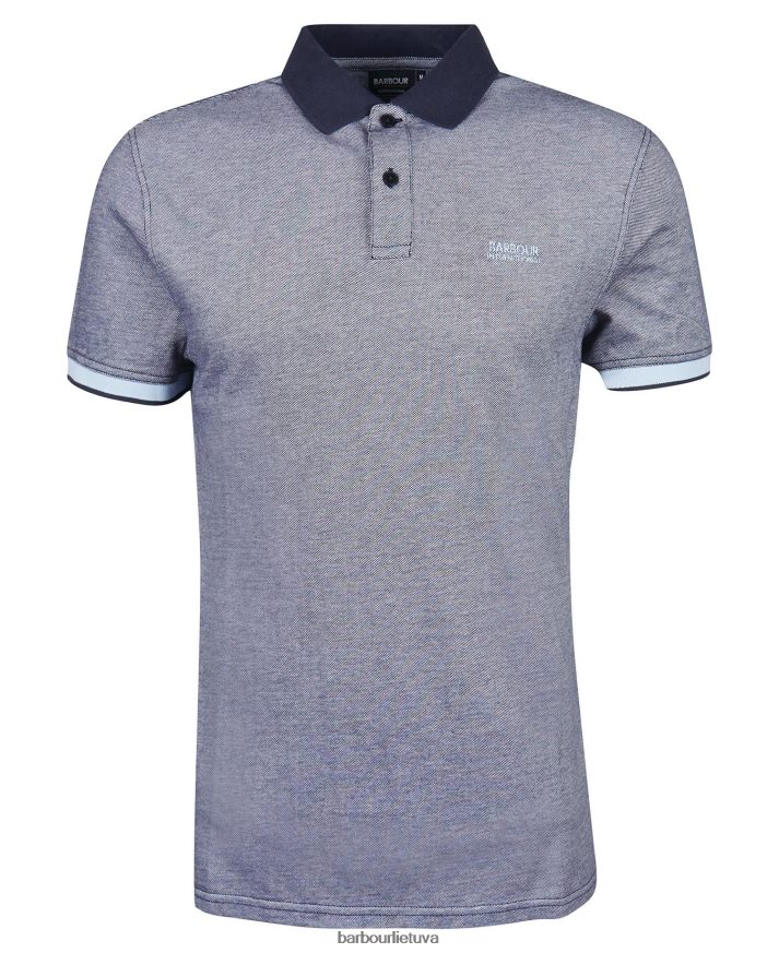 apranga Barbour whateley polo marškinėliai chambray blue/whisper white vyrų 6F6D80664