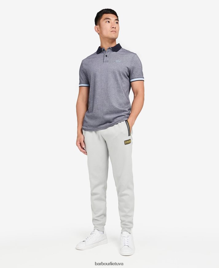 apranga Barbour whateley polo marškinėliai chambray blue/whisper white vyrų 6F6D80664