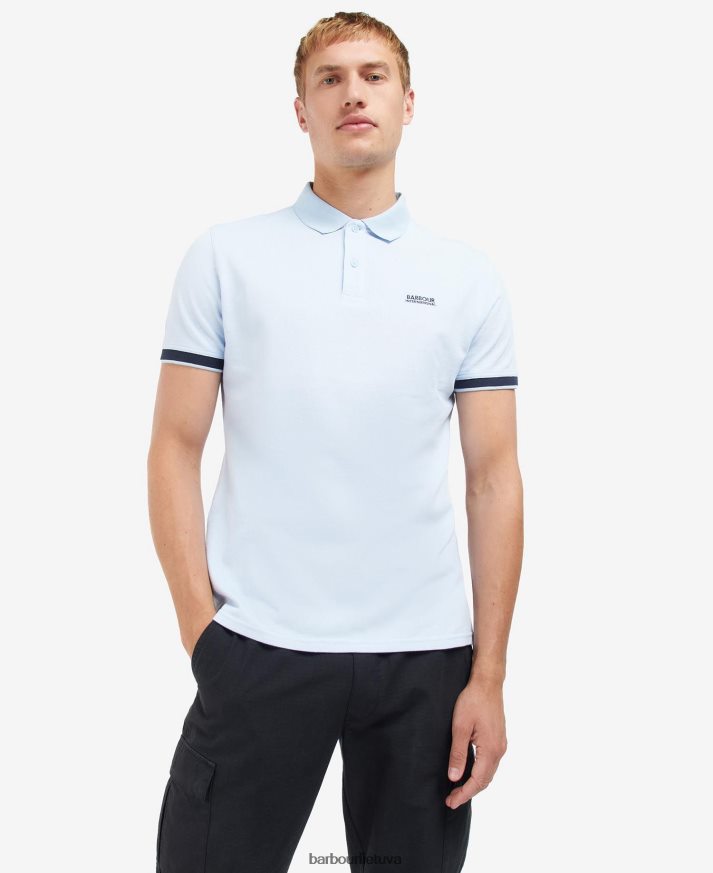 apranga Barbour whateley polo marškinėliai chambray blue/whisper white vyrų 6F6D80705
