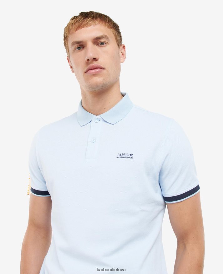apranga Barbour whateley polo marškinėliai chambray blue/whisper white vyrų 6F6D80705