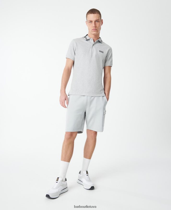 apranga Barbour ziggy polo marškinėliai pilkas marlas vyrų 6F6D80676