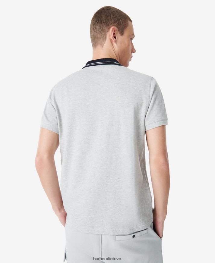 apranga Barbour ziggy polo marškinėliai pilkas marlas vyrų 6F6D80676