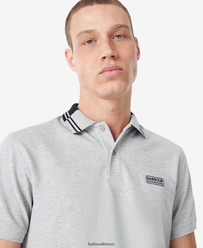 apranga Barbour ziggy polo marškinėliai pilkas marlas vyrų 6F6D80676
